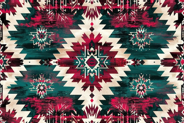 Ethnic abstract ikat art Aztec ornament print geometric ethnic pattern seamless color oriental