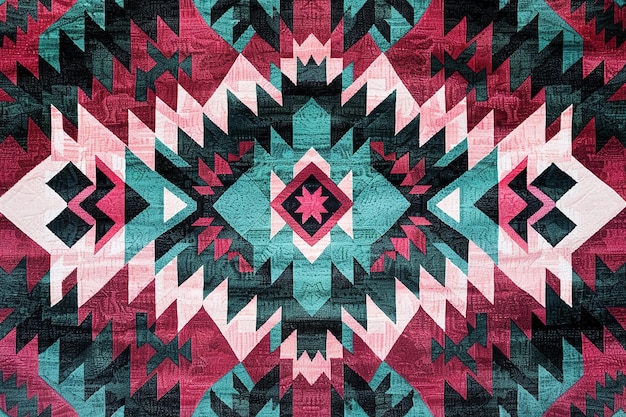 Vector ethnic abstract ikat art aztec ornament print geometric ethnic pattern seamless color oriental