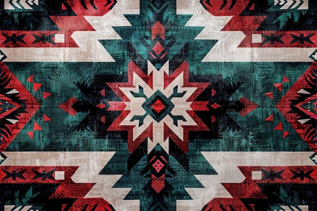 Ethnic abstract ikat art Aztec ornament print geometric ethnic pattern seamless color oriental