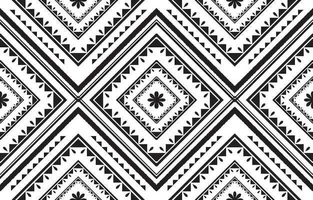 Ethnic abstract ikat art. Seamless pattern