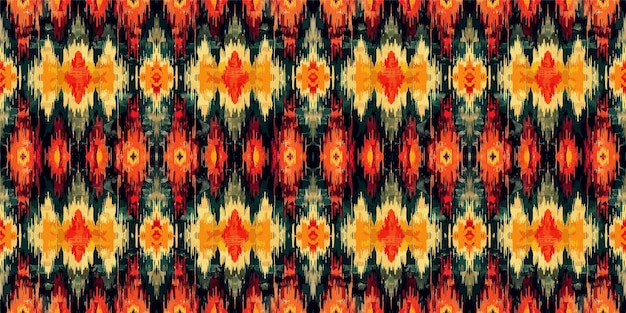 Ethnic abstract ikat artcolorful seamless pattern in tribalfolk embroiderycolorful ethnic pattern