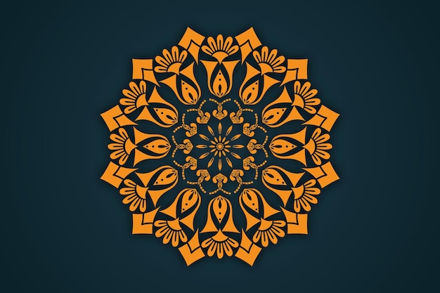 Ethnic Arabic stylish mandala pattern background design