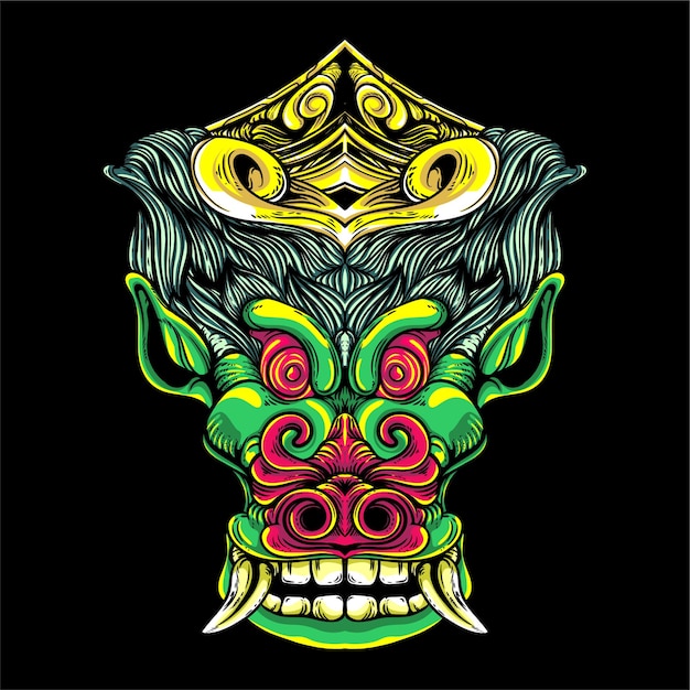 ethnic barong culture artwork illustration