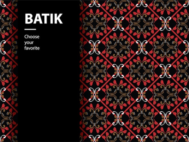 ethnic batik vector indonesian pattern fashion seamless vintage textile abstract flat culture art