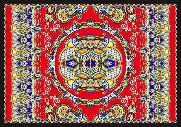 Ethnic carpet with a beautiful Eastern pattern Fine vector detailing