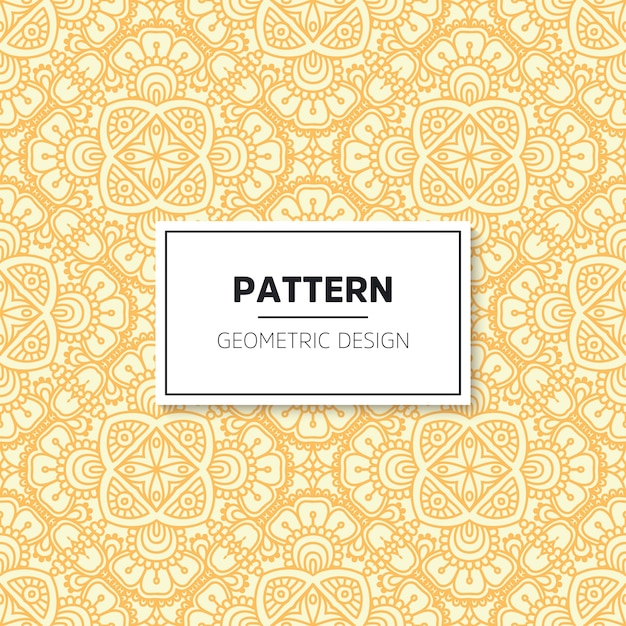 Ethnic floral seamless pattern with mandalas