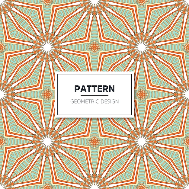 Ethnic floral seamless pattern with mandalas