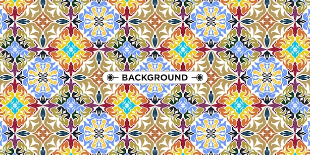 ethnic geometric mandala pattern seamless background