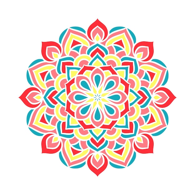 Ethnic Mandala Round Ornament Pattern With Colorful