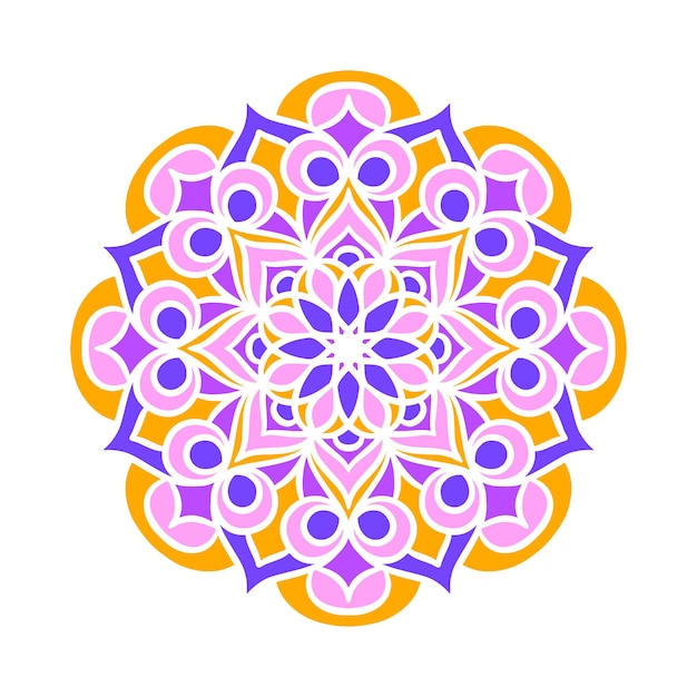 Ethnic Mandala Round Ornament Pattern With Colorful