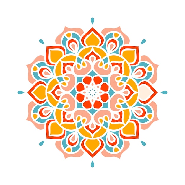 Ethnic Mandala Round Ornament Pattern With Colorful