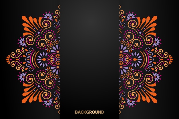 Ethnic motive mandala background