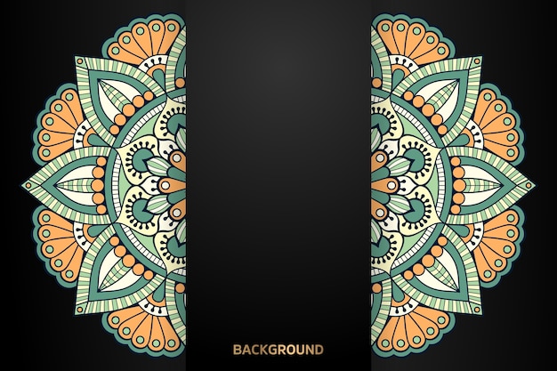 Ethnic motive mandala background