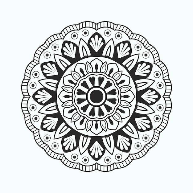 ethnic oriental Circular pattern of mandala with flower decoration outline mandala Indian Arabic