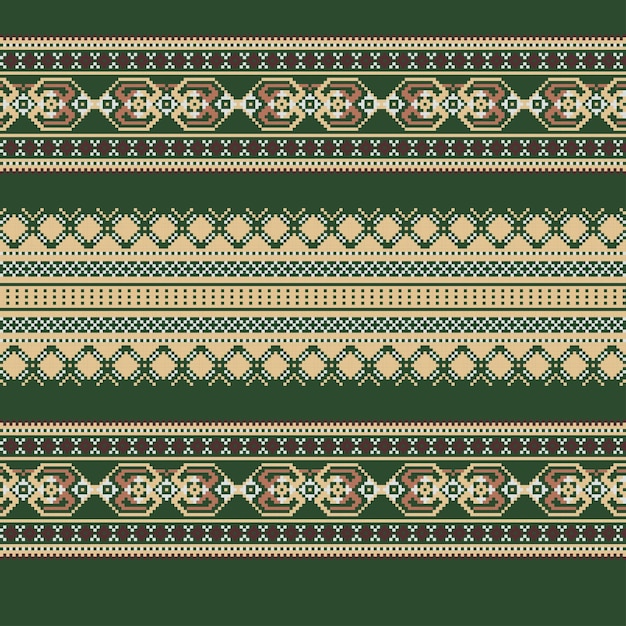 Ethnic ornamental background in blue and brown colors