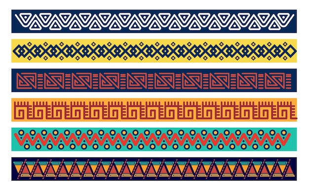 ethnic pattern border vector