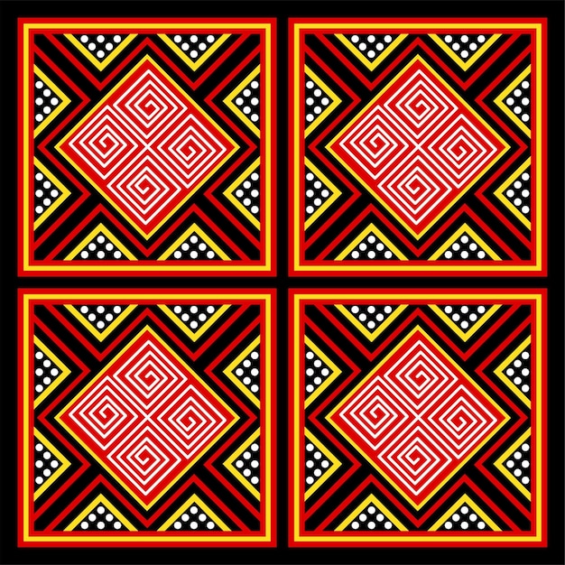 Ethnic pattern from Toraja South Sulawesi Indonesia Traditional Asian art texture