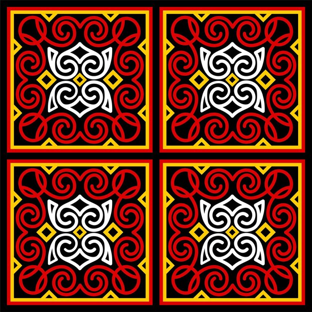 Ethnic pattern from Toraja South Sulawesi Indonesia Traditional Asian art texture