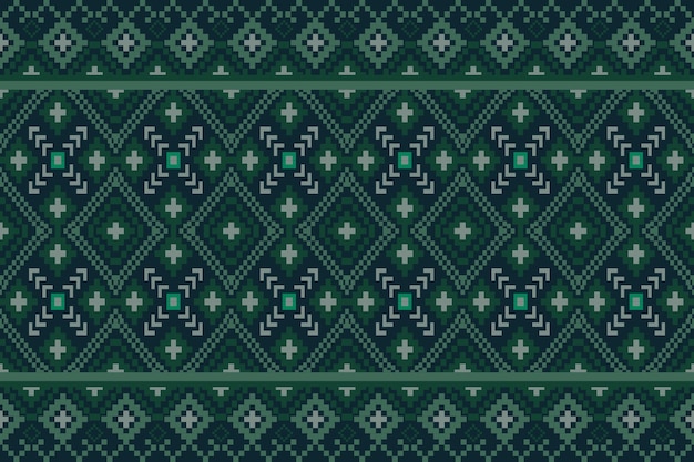 Ethnic pattern seamless pixel art for Fabric geometric ethnic pattern seamlessPixel pattern art