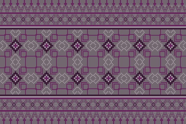 Ethnic pattern seamless pixel art for Fabric geometric ethnic pattern seamlessPixel pattern art