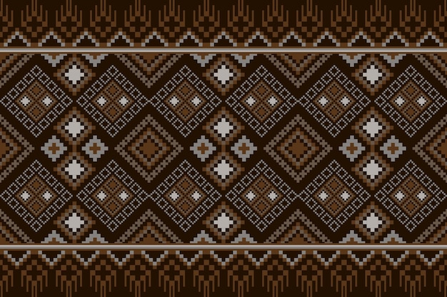 Ethnic pattern seamless pixel art for Fabric geometric ethnic pattern seamlessPixel pattern art