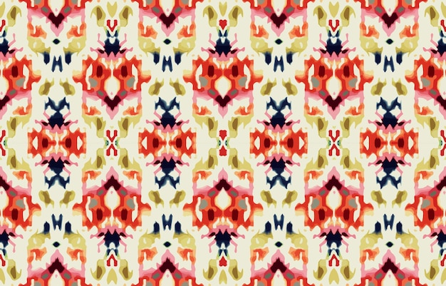 Ethnic seamless fabric pattern Abstract traditional folk antique vintage retro blurred graphic line