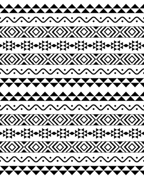 Ethnic tribal seamless geometric pattern