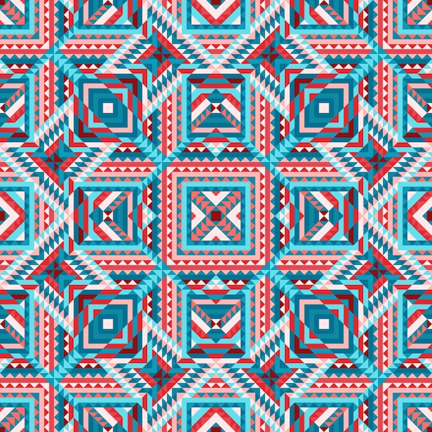 Vector ethnic tribal seamless pattern aztec style