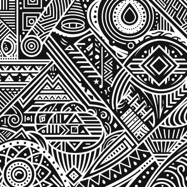 Vector ethnic tribal vector pattern trendy geometric design perfect for backgrounds backdrops