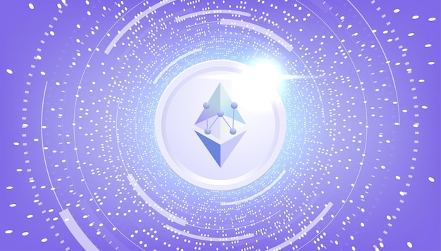 ETHPoW ETHW coin cryptocurrency concept banner background