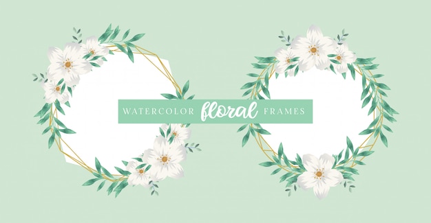 Eucalyptus Watercolor Floral Frames