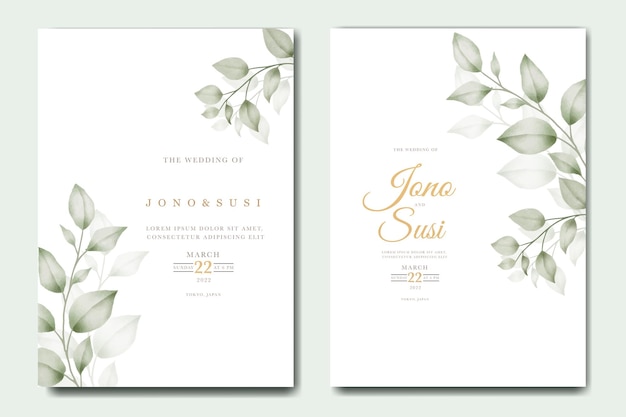 Eucalyptus Wedding Invitation Card