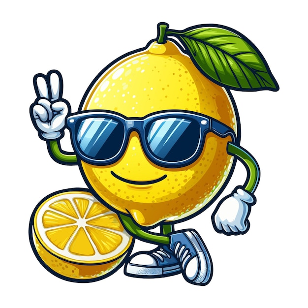 Vector eureka lemon cartoon character clipart vector