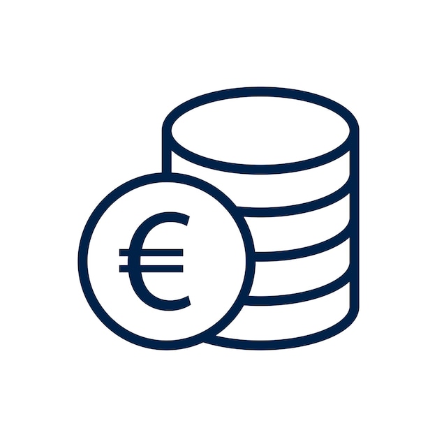 Euro vector icon design illustration