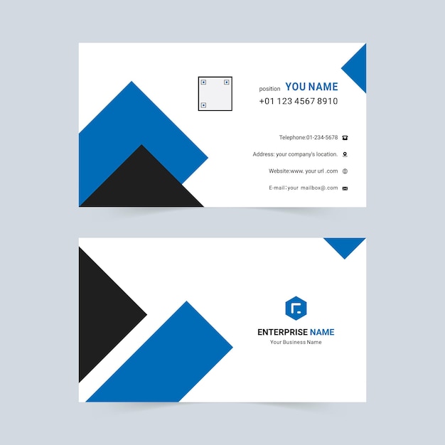 European and American style business card