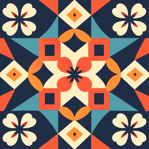 european art style simple pattern vector illustration