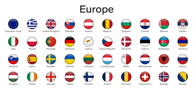 European countries flags