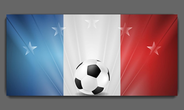 European Football Championship in France background Vector Euro sport design