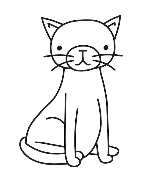 European shorthair cat vector illustration