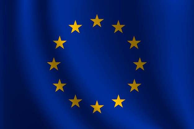 European union flag realistic image