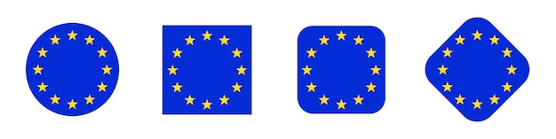 European union logo Vector illustration EU flag icons