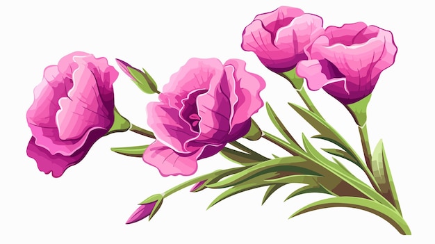 Eustoma Flower Clipart Vector Illustration