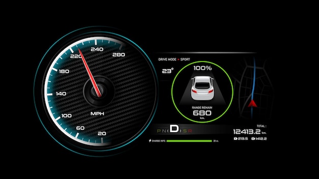 EV Car panel dashboard 002