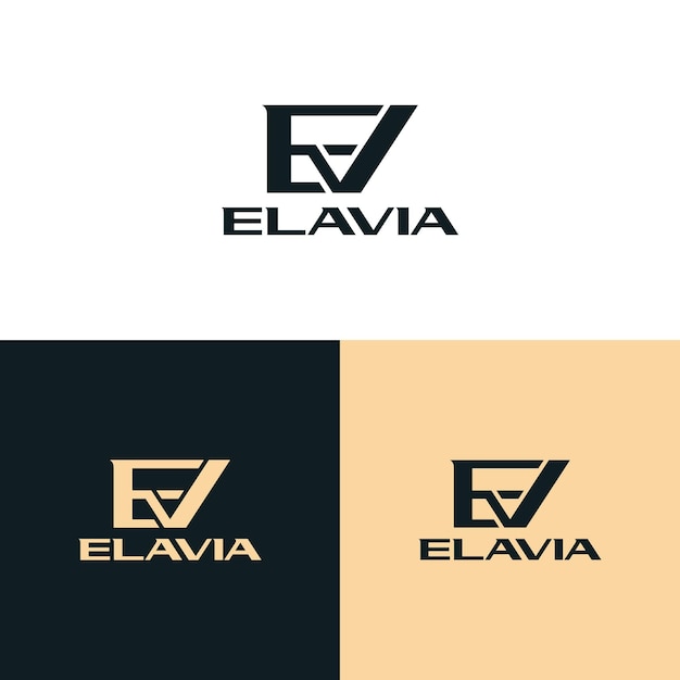 Vector ev letter monogram logo design