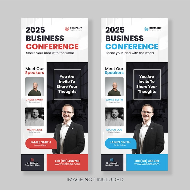 Event Business Conference Seminar Roll-up Banner, conference roll up banner design