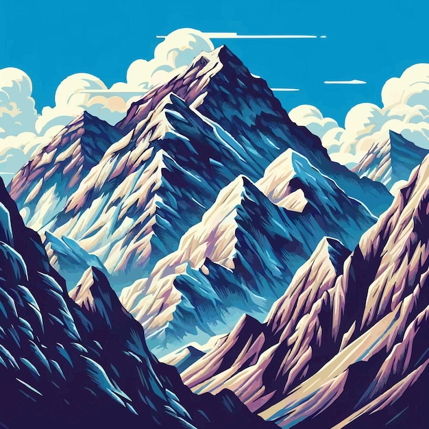 Everest Mountain vector 6