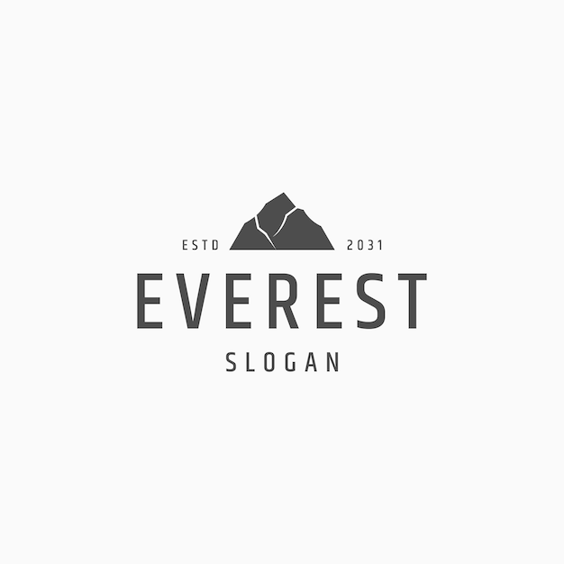 Everest silhouette logo icon design template