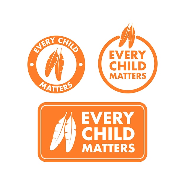 Every Child Matters National Day of Truth and Reconciliation Vector stock illustration