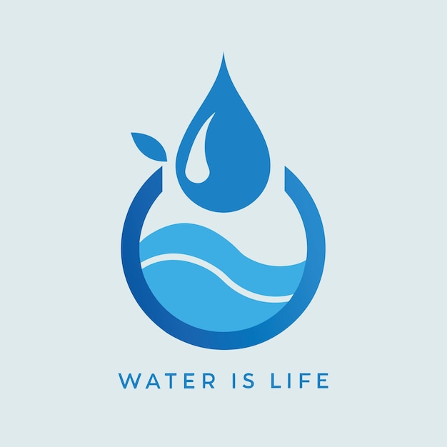 Every Drop Counts Save Water Save Earth Save Lives Water Conservation Logo Conserve Today Thrive