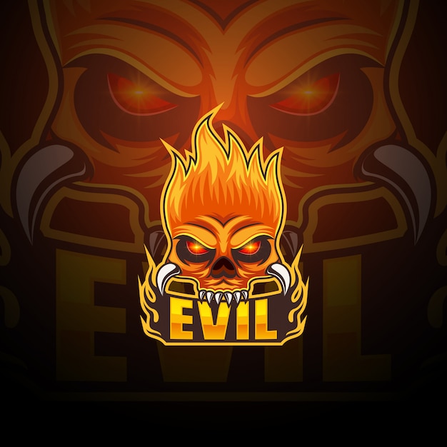 Evil esport mascot logo design